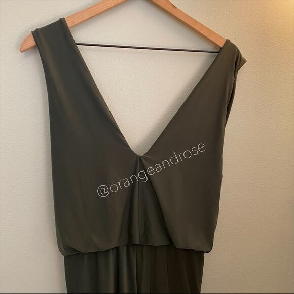 NEW MISA Los Angeles Sexy Green Ruched Bodycon Mini Dress Medium - Picture 6 of 11